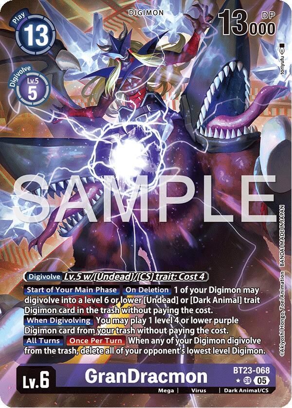 GranDracmon [BT23-068] (Alternate Art) [Hackers' Slumber] | Total Play