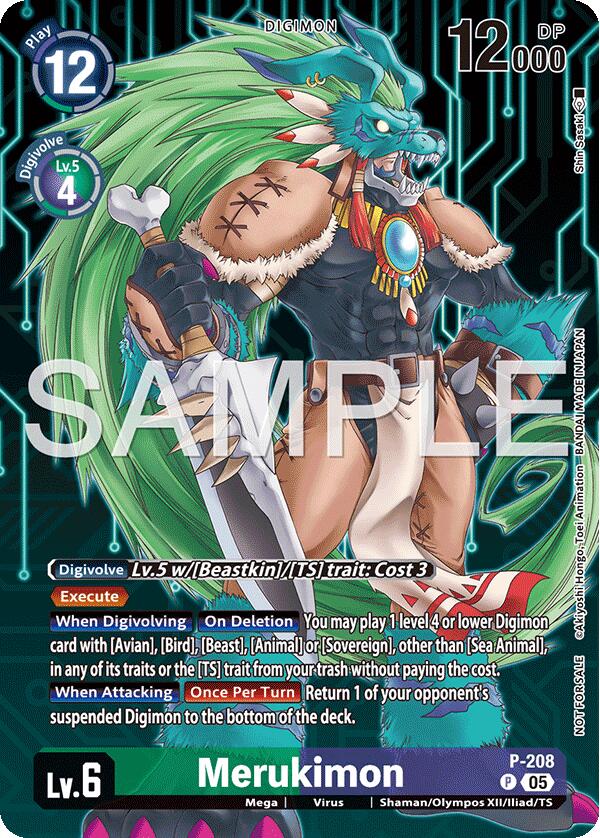 Merukimon [P-208] (Hacker's Slumber Box Promotion Pack) [Promotional Cards] | Total Play