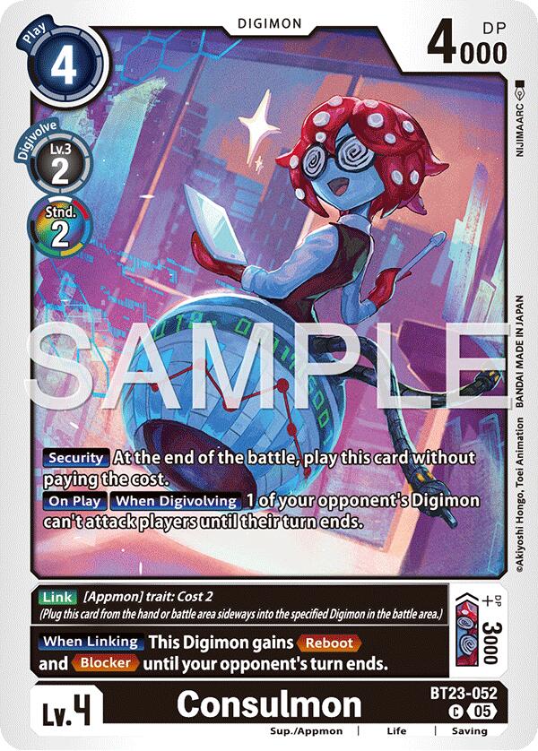 Consulmon [BT23-052] [Hackers' Slumber] | Total Play