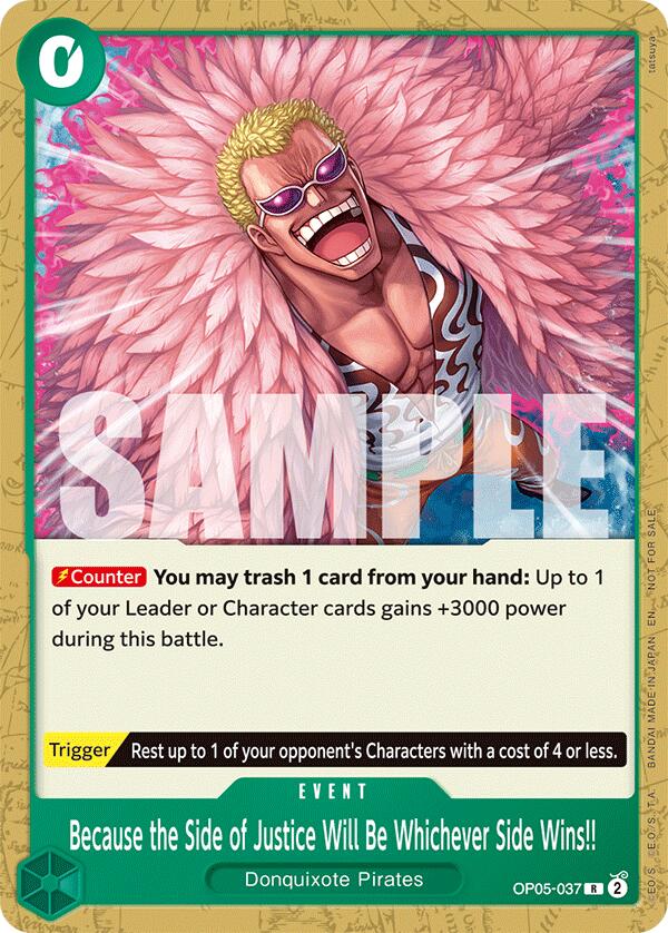 Because the Side of Justice Will Be Whichever Side Wins!! (Tournament Pack 2025 Vol. 4) [One Piece Promotion Cards] | Total Play