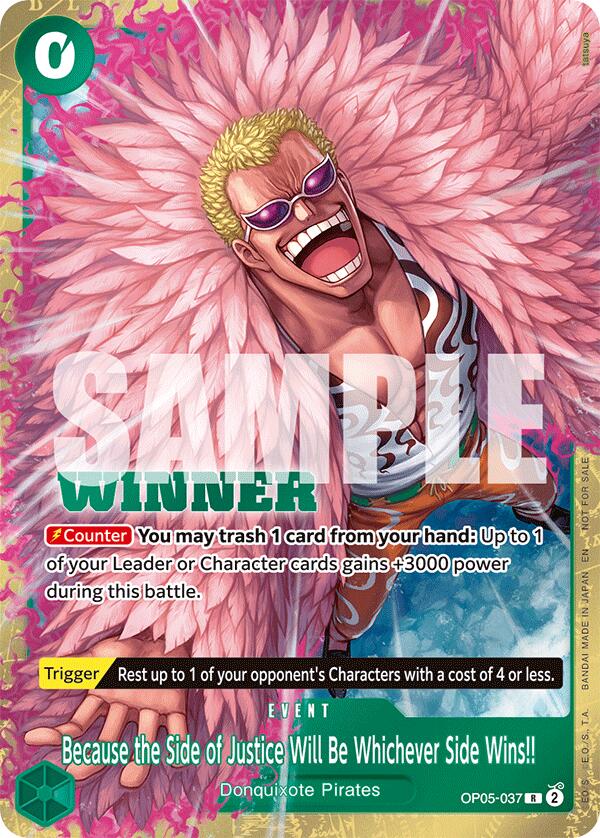 Because the Side of Justice Will Be Whichever Side Wins!! (Winner Pack 2025 Vol. 4) [One Piece Promotion Cards] | Total Play