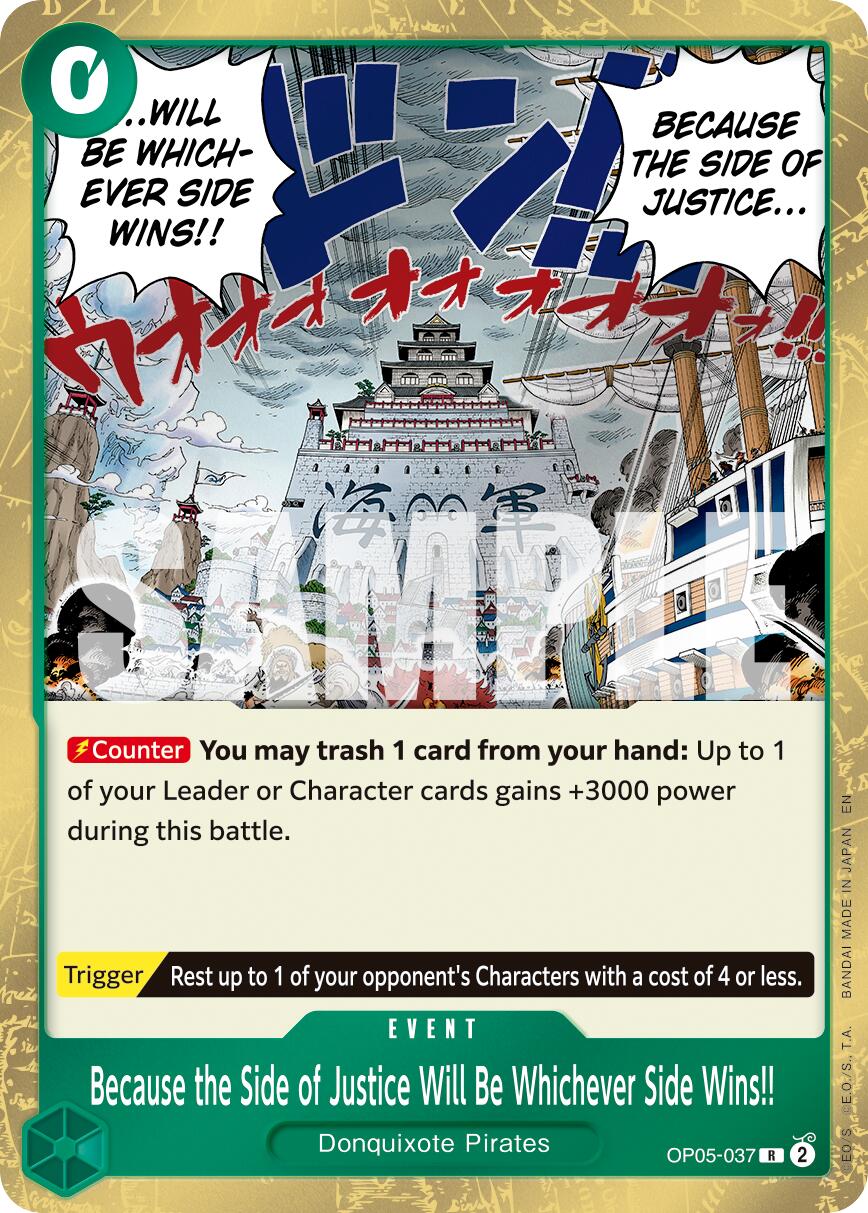 Because the Side of Justice Will Be Whichever Side Wins!! (Reprint) [Premium Booster -The Best- Vol. 2] | Total Play
