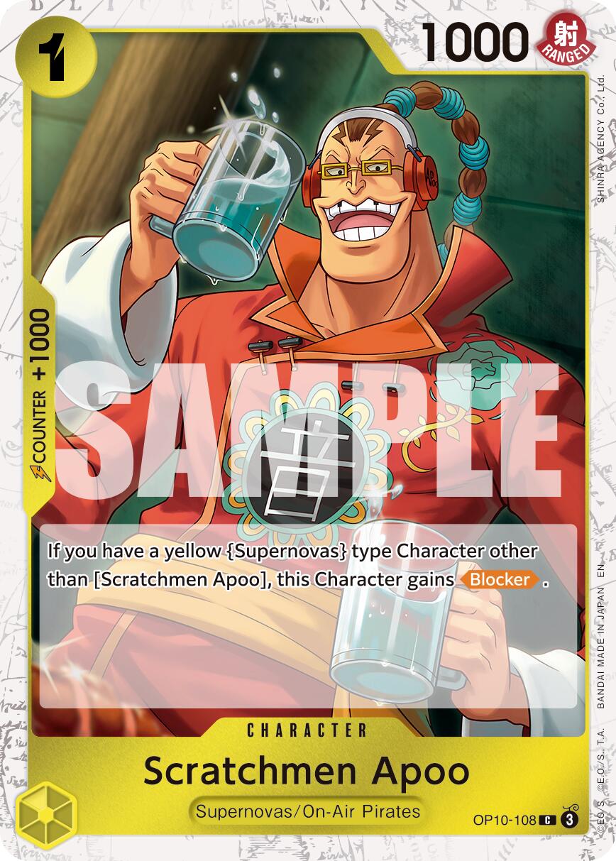 Scratchmen Apoo (OP10-108) (Pirate Foil) [Premium Booster -The Best- Vol. 2] | Total Play