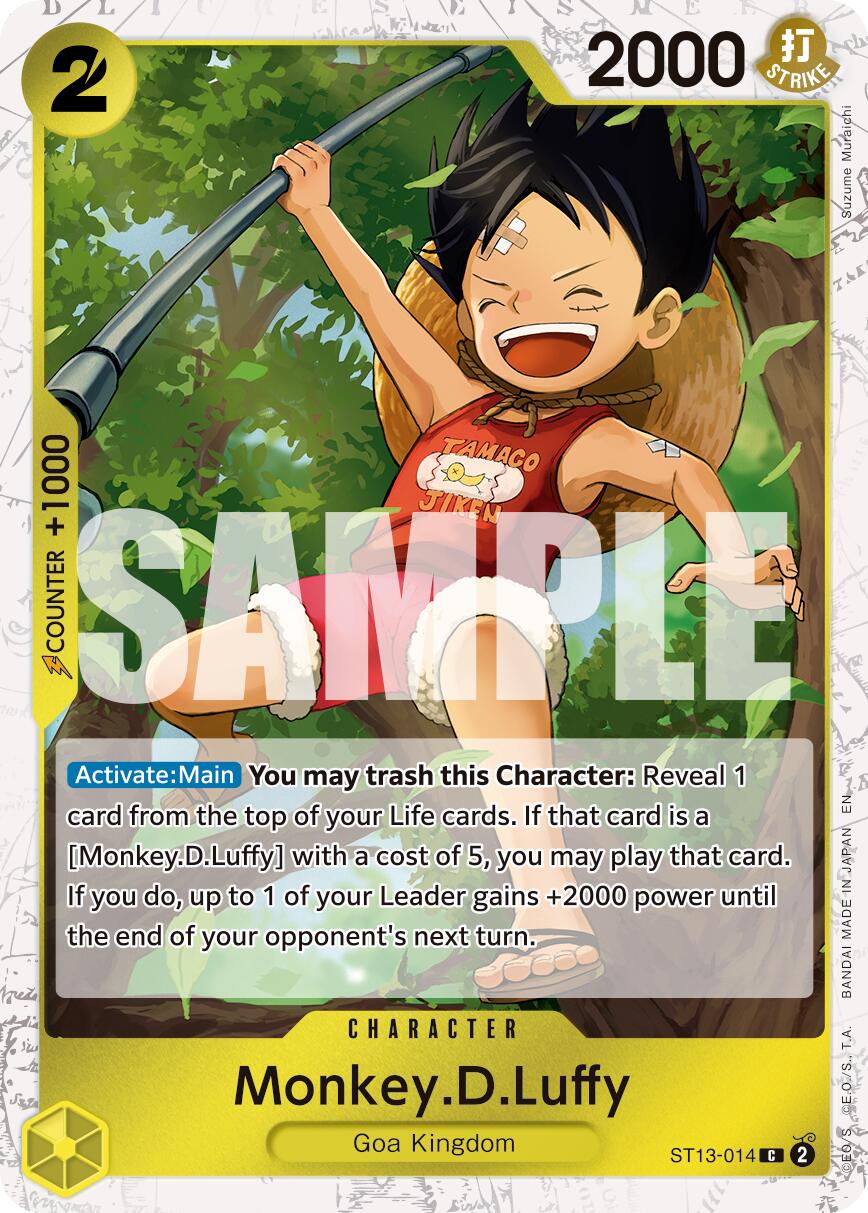 Monkey.D.Luffy (ST13-014) (Pirate Foil) [Premium Booster -The Best- Vol. 2] | Total Play