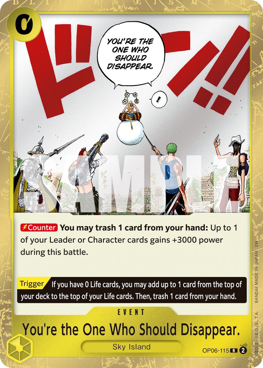 You're the One Who Should Disappear (Reprint) [Premium Booster -The Best- Vol. 2] | Total Play