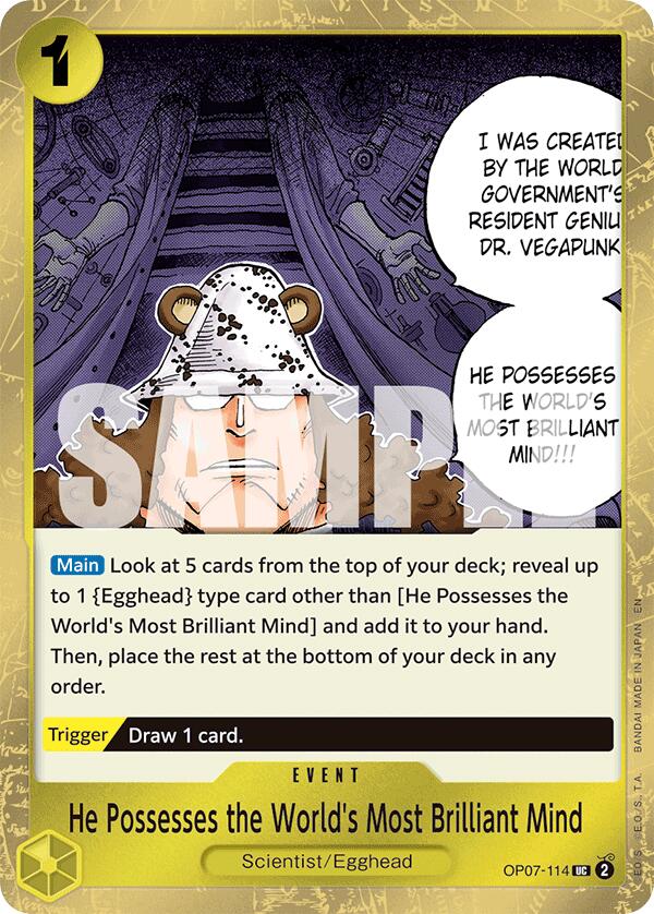 He Possesses the World's Most Brilliant Mind (Pirate Foil) [Premium Booster -The Best- Vol. 2] | Total Play