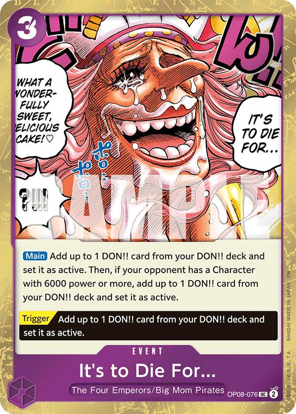 It's to Die For (Pirate Foil) [Premium Booster -The Best- Vol. 2] | Total Play