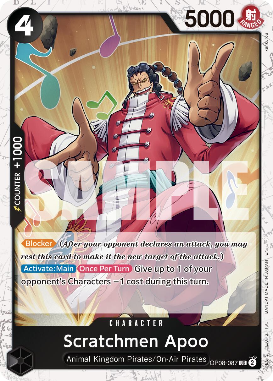 Scratchmen Apoo (OP08-087) (Pirate Foil) [Premium Booster -The Best- Vol. 2] | Total Play