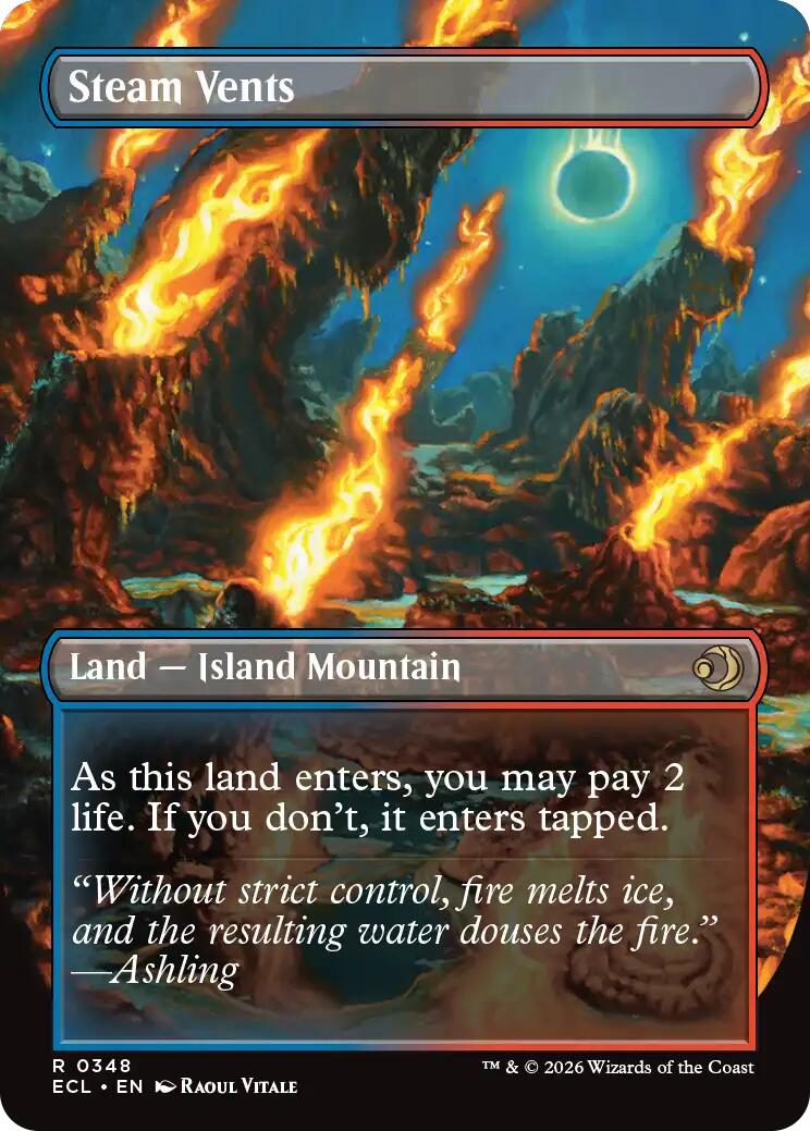 Steam Vents (Borderless) [Lorwyn Eclipsed] | Total Play
