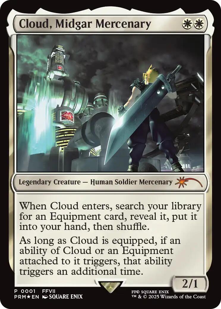 Cloud, Midgar Mercenary (Borderless) [Pro Tour Promos] | Total Play