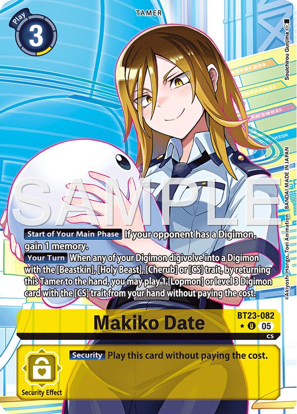 Makiko Date [BT23-082] (Alternate Art) [Hackers' Slumber] | Total Play