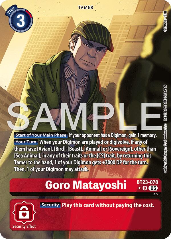 Goro Matayoshi [BT23-078] (Alternate Art) [Hackers' Slumber] | Total Play