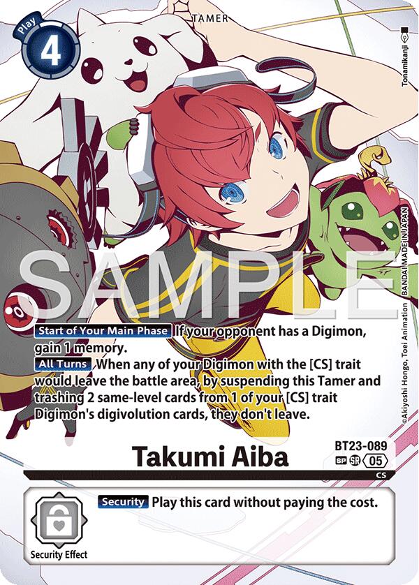 Takumi Aiba [BT23-089] (SP) [Hackers' Slumber] | Total Play