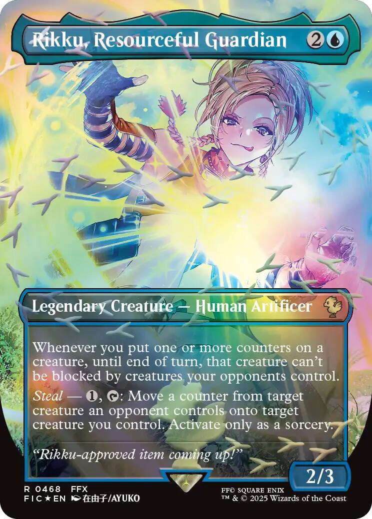 Rikku, Resourceful Guardian (Borderless) (Chocobo Track Foil) [FINAL FANTASY Commander] | Total Play