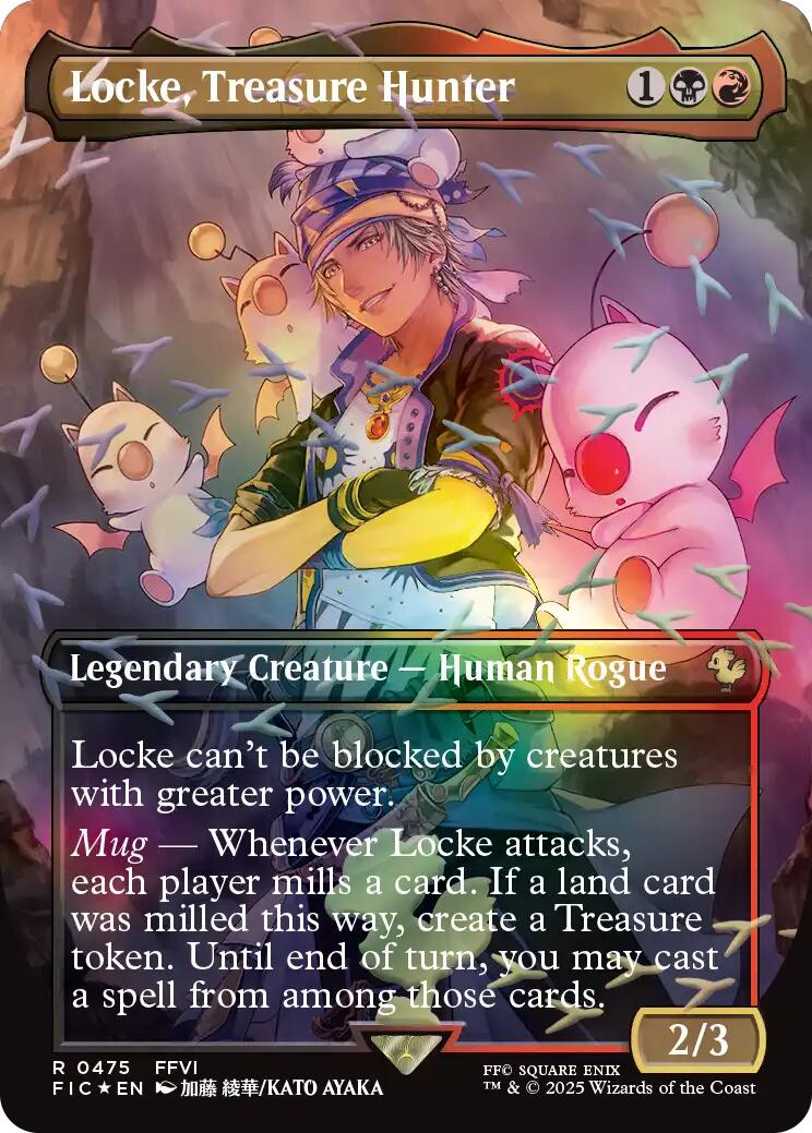 Locke, Treasure Hunter (Borderless) (Chocobo Track Foil) [FINAL FANTASY Commander] | Total Play