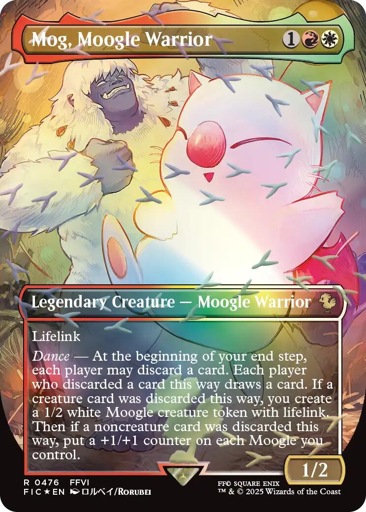 Mog, Moogle Warrior (Borderless) (Chocobo Track Foil) [FINAL FANTASY Commander] | Total Play
