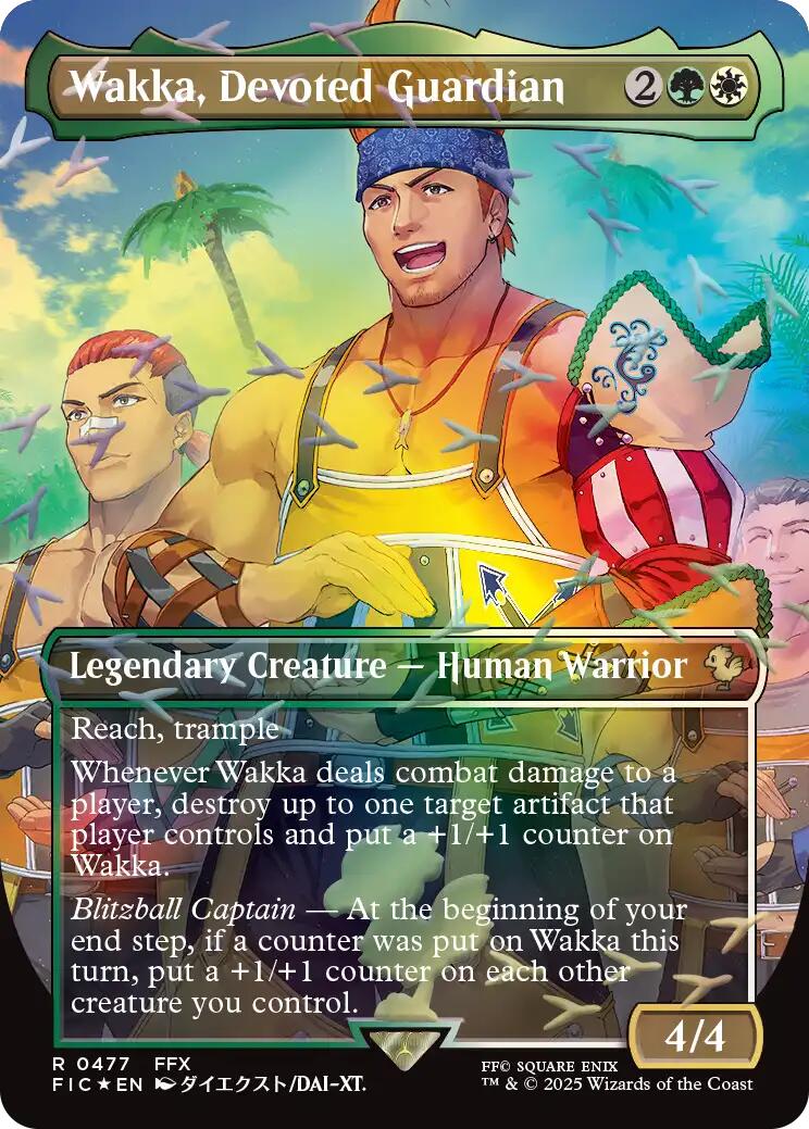 Wakka, Devoted Guardian (Borderless) (Chocobo Track Foil) [FINAL FANTASY Commander] | Total Play