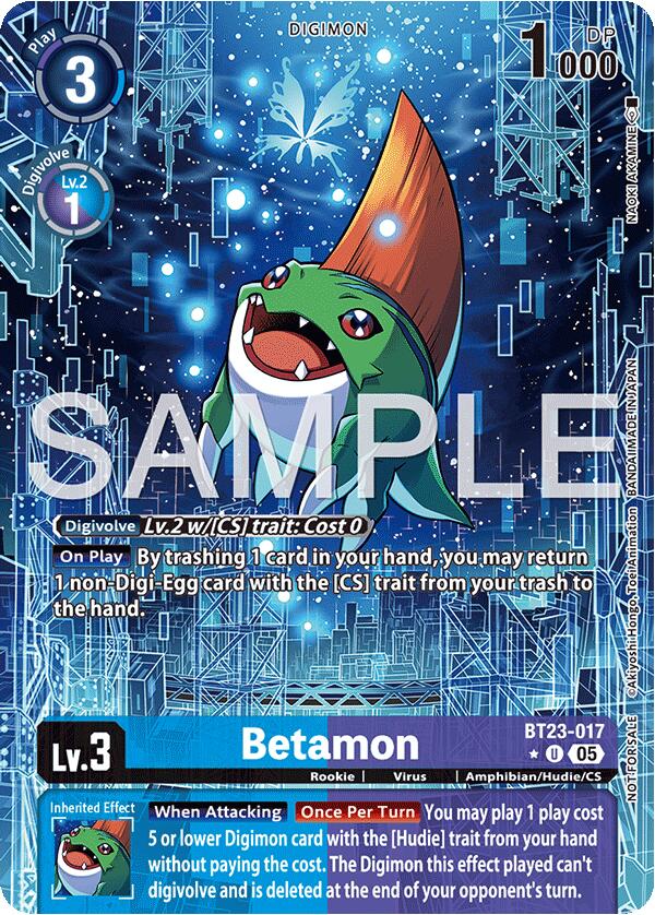 Betamon [BT23-017] (Alternate Art) [Hackers' Slumber] | Total Play