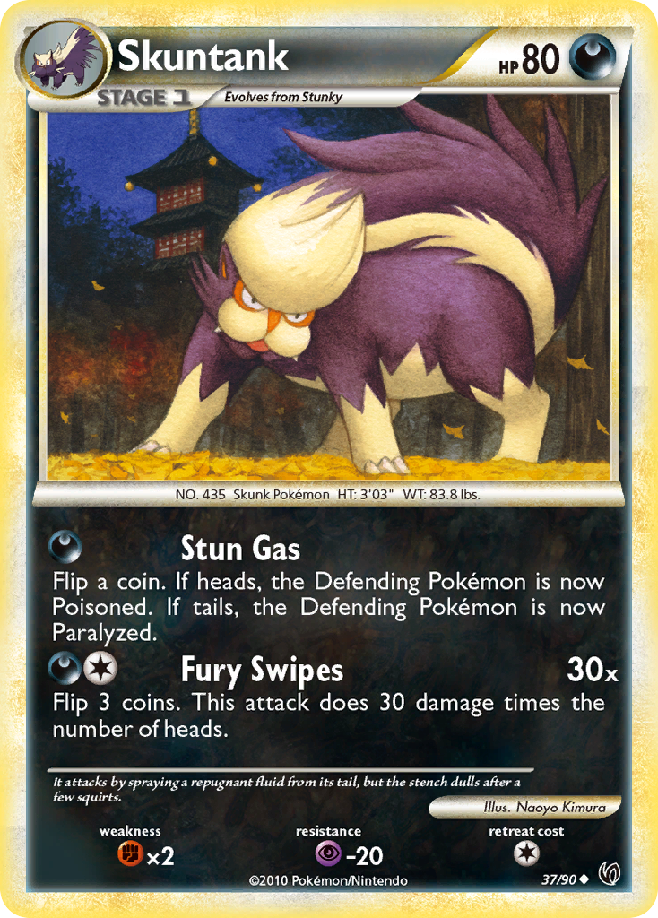 Skuntank (37/90) [HeartGold & SoulSilver: Undaunted] | Total Play