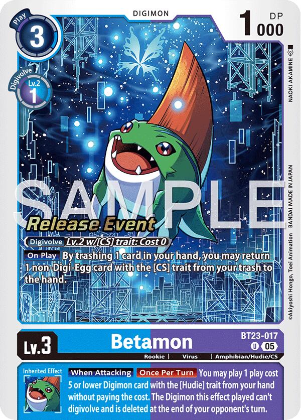 Betamon [BT23-017] [Hackers' Slumber Release Event Cards] | Total Play