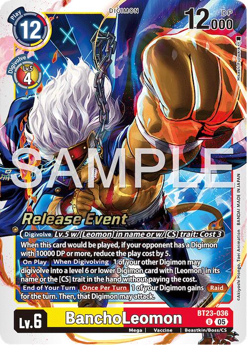 BanchoLeomon [BT23-036] [Hackers' Slumber Release Event Cards] | Total Play
