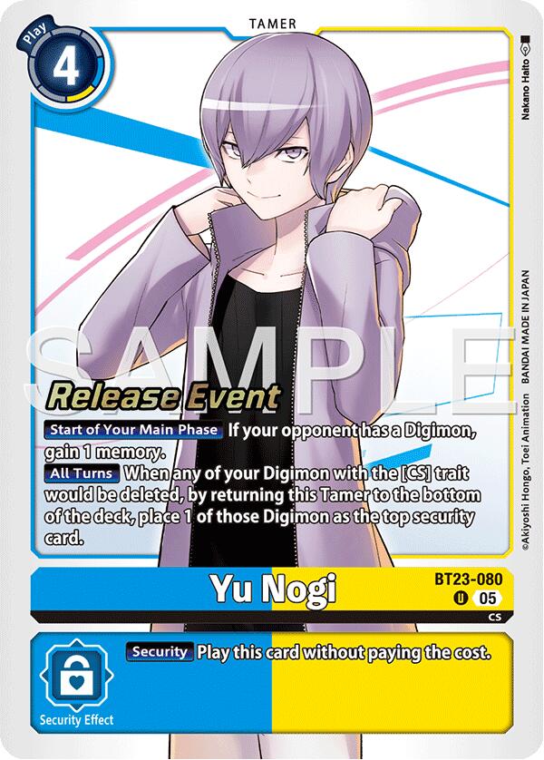 Yu Nogi [BT23-080] [Hackers' Slumber Release Event Cards] | Total Play