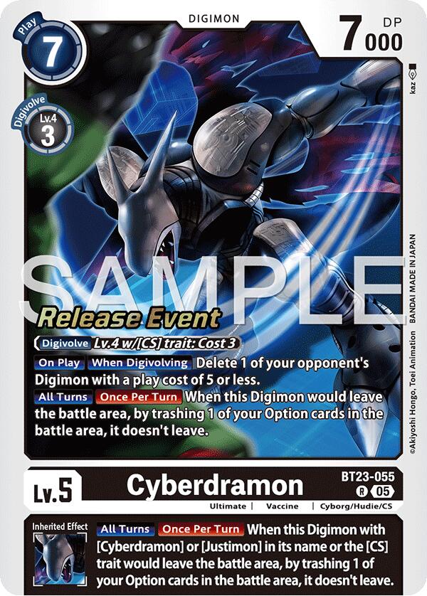 Cyberdramon [BT23-055] [Hackers' Slumber Release Event Cards] | Total Play
