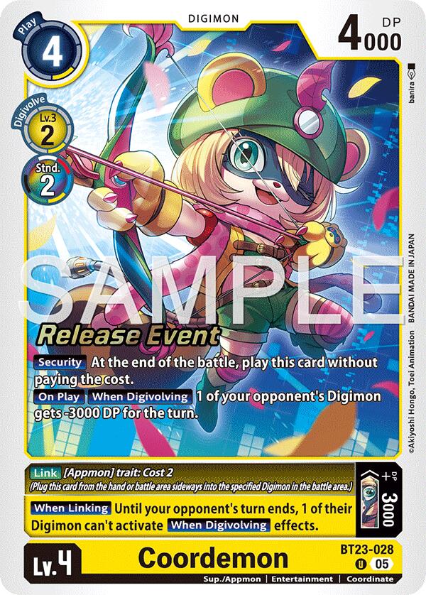 Coordemon [BT23-028] [Hackers' Slumber Release Event Cards] | Total Play