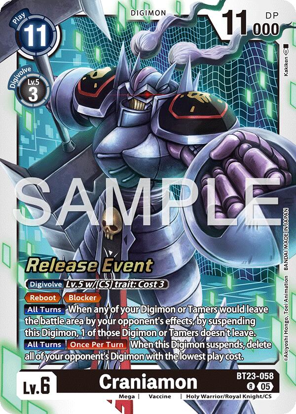 Craniamon [BT23-058] [Hackers' Slumber Release Event Cards] | Total Play