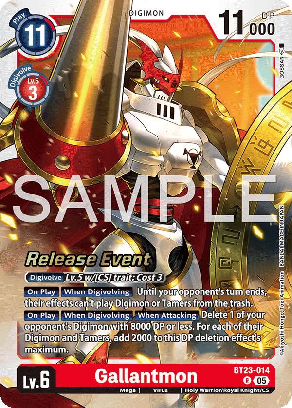 Gallantmon [BT23-014] [Hackers' Slumber Release Event Cards] | Total Play