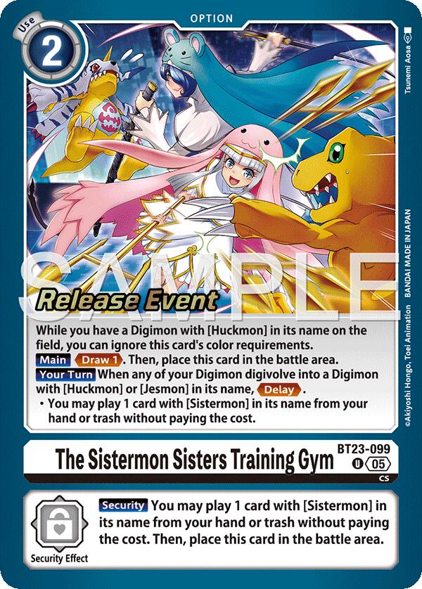 The Sistermon Sisters Training Gym [BT23-099] [Hackers' Slumber Release Event Cards] | Total Play