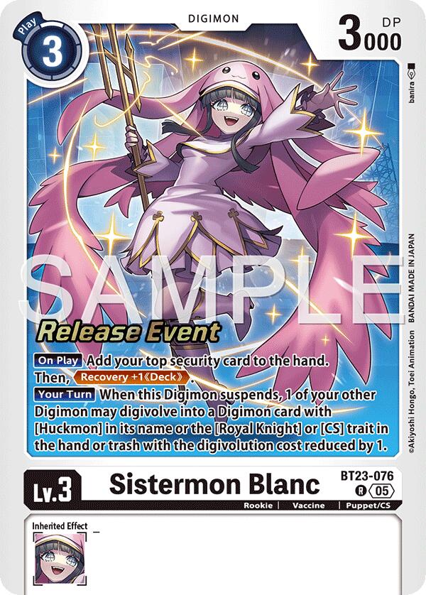 Sistermon Blanc [BT23-076] [Hackers' Slumber Release Event Cards] | Total Play