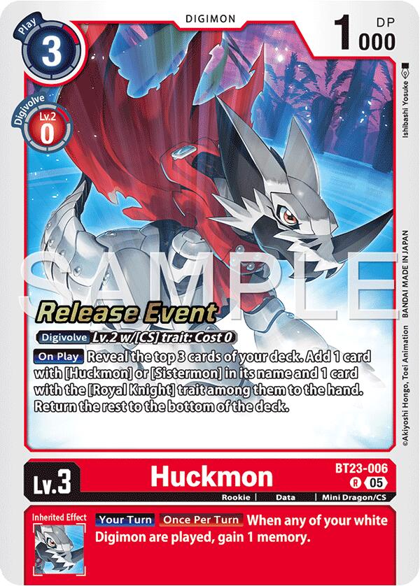 Huckmon [BT23-006] [Hackers' Slumber Release Event Cards] | Total Play