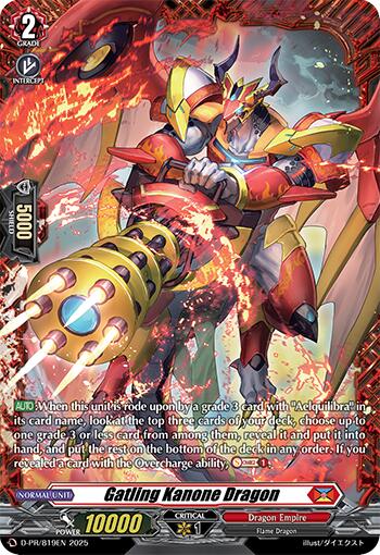 Gatling Kanone Dragon (D-PR/819EN) [D Promo Cards] | Total Play