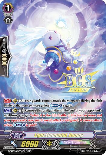 Light Elemental, Honoly (BCS2526/VGP01) [Bushiroad Event Cards] | Total Play