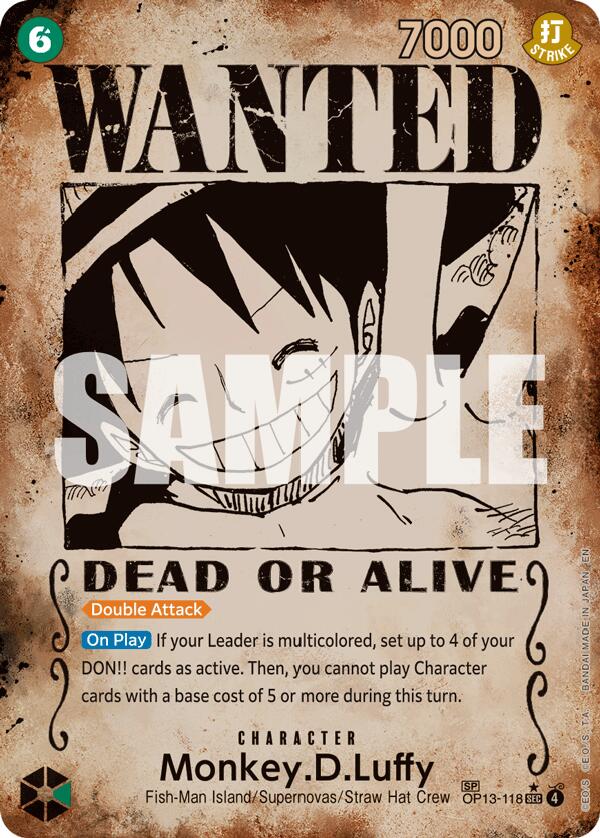 Monkey.D.Luffy (Wanted Poster) [Carrying On His Will] | Total Play