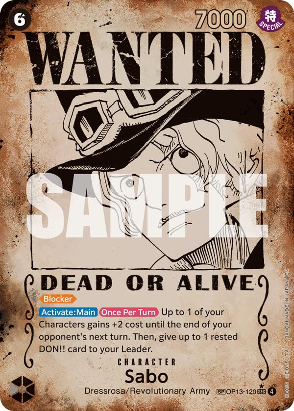 Sabo (Wanted Poster) [Carrying On His Will] | Total Play