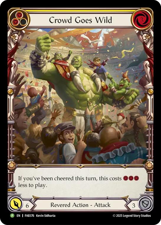 Crowd Goes Wild (Cold Foil) [FAB376] (Promo)  Cold Foil | Total Play