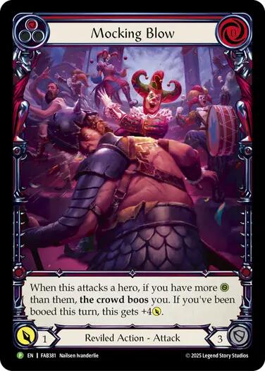 Mocking Blow (Red) [FAB381] (Promo)  Rainbow Foil | Total Play