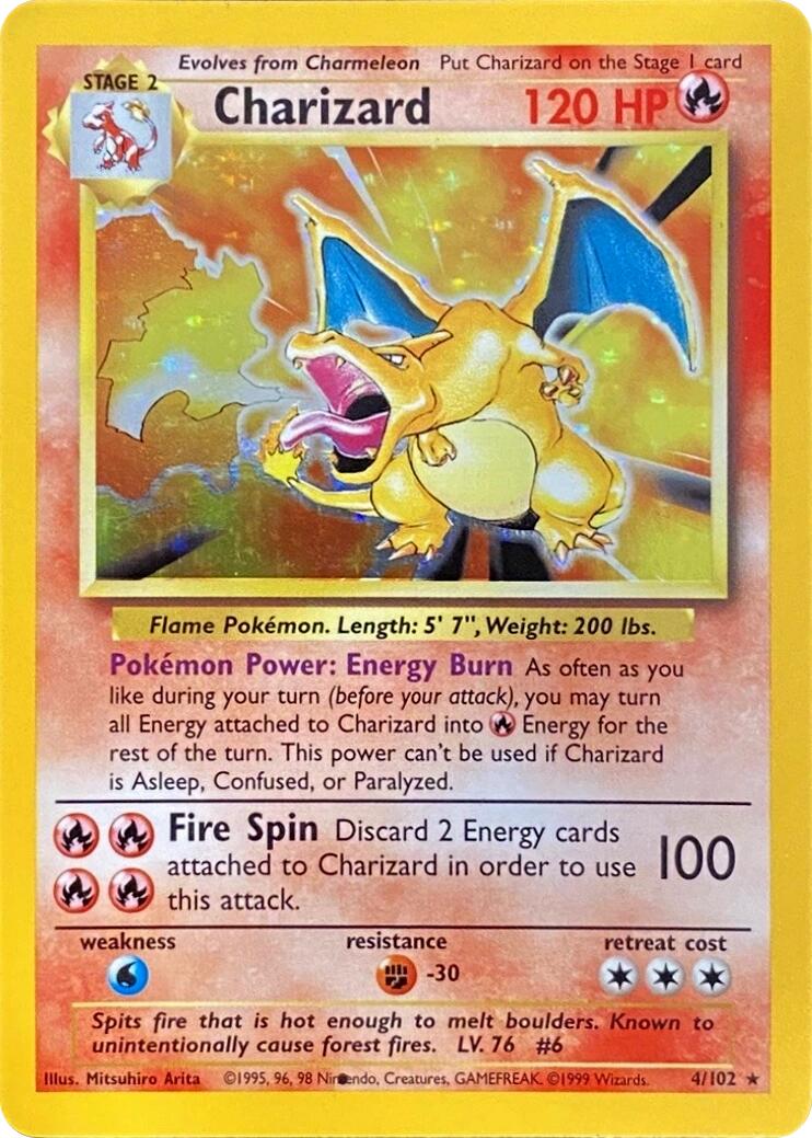Charizard (004/102) (Black Dot Error) [Base Set 2] | Total Play