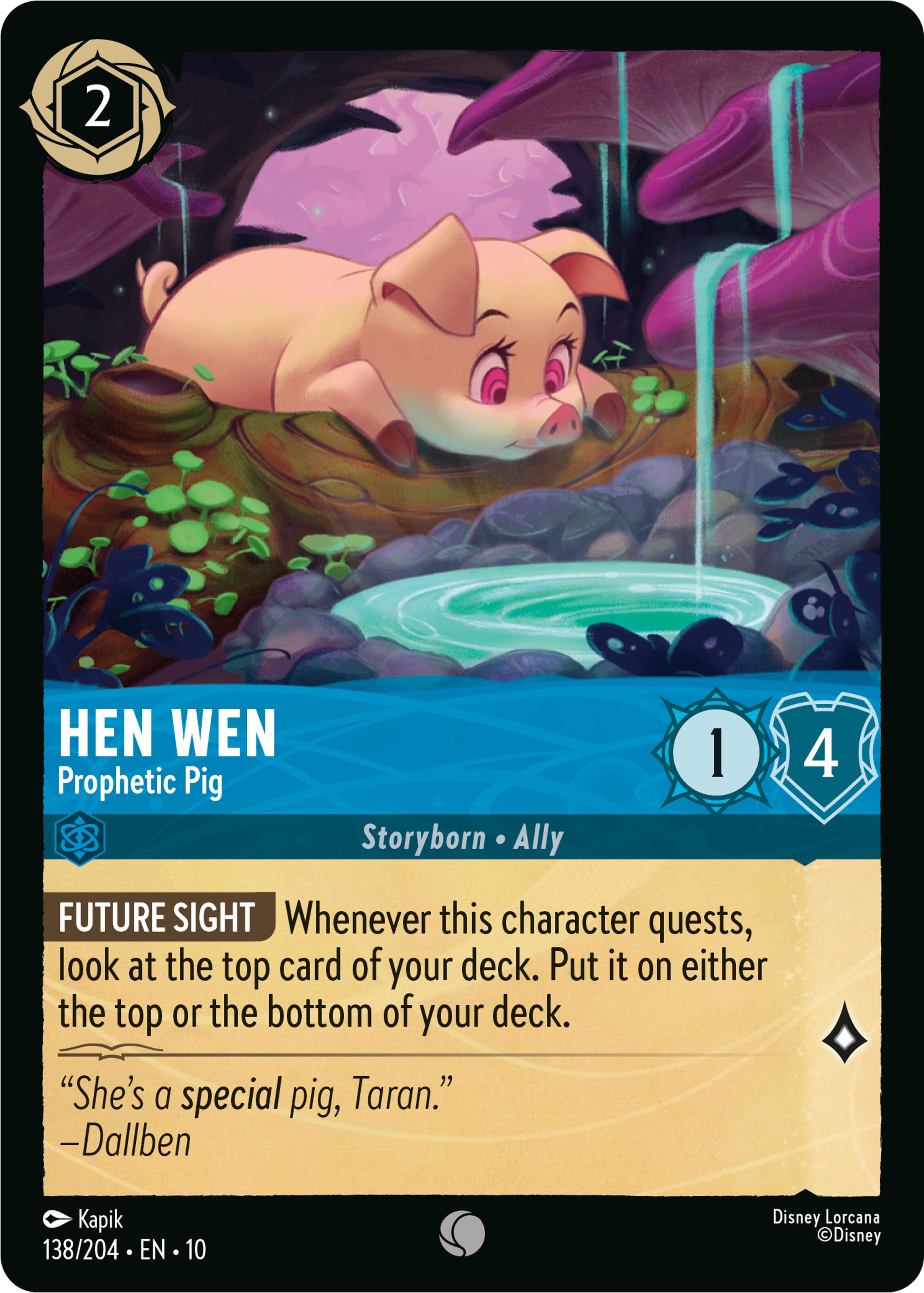 Hen Wen - Prophetic Pig (138/204) [Whispers in the Well] | Total Play