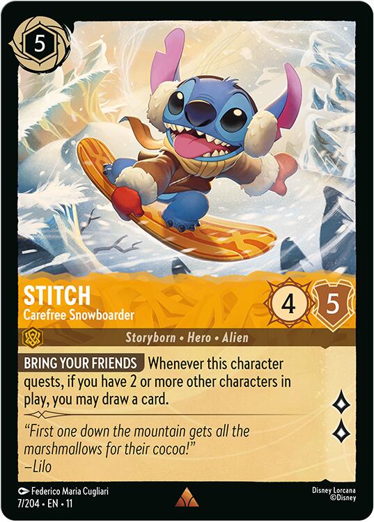Stitch - Carefree Snowboarder (7/204) [Winterspell] | Total Play