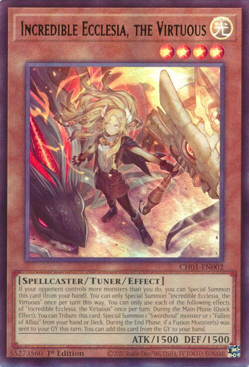 Incredible Ecclesia, the Virtuous [CH01-EN002] Ultra Rare | Total Play
