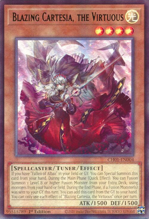 Blazing Cartesia, the Virtuous [CH01-EN004] Ultra Rare | Total Play