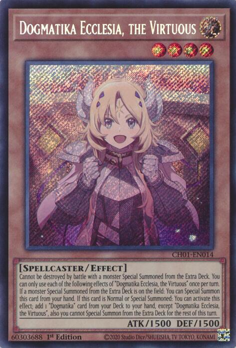 Dogmatika Ecclesia, the Virtuous (Secret Rare) [CH01-EN014] Secret Rare | Total Play