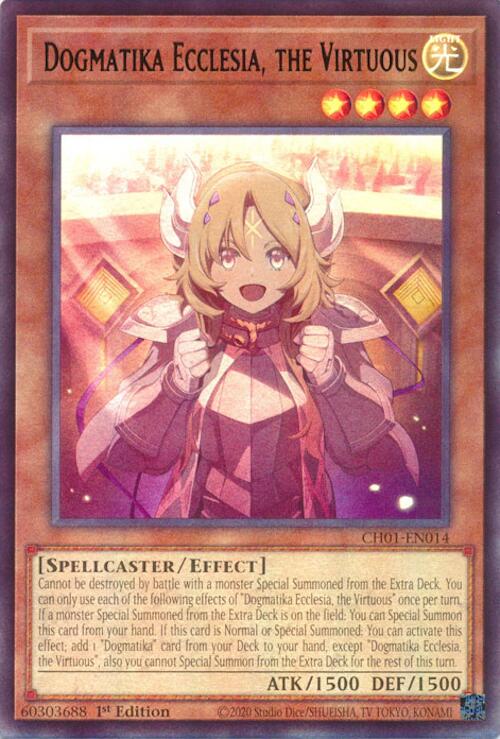 Dogmatika Ecclesia, the Virtuous [CH01-EN014] Ultra Rare | Total Play