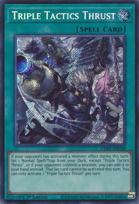 Triple Tactics Thrust (Secret Rare) [CH01-EN030] Secret Rare | Total Play