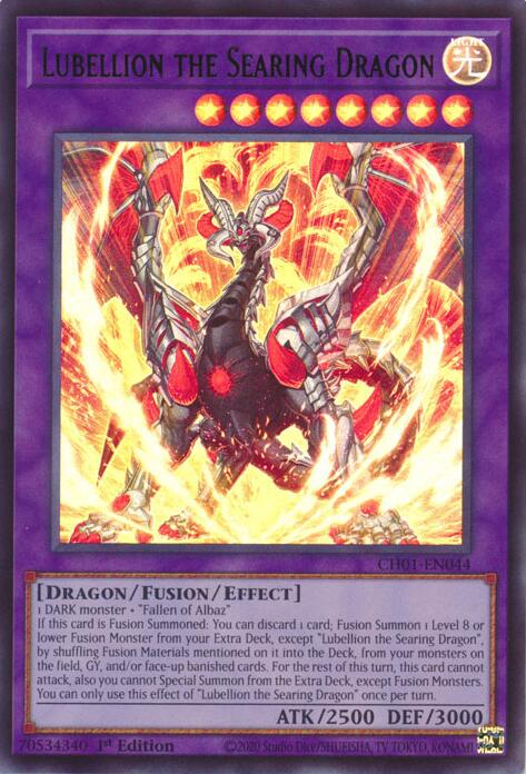 Lubellion the Searing Dragon [CH01-EN044] Ultra Rare | Total Play