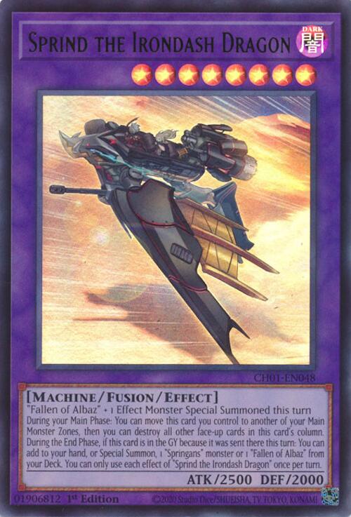 Sprind the Irondash Dragon [CH01-EN048] Ultra Rare | Total Play