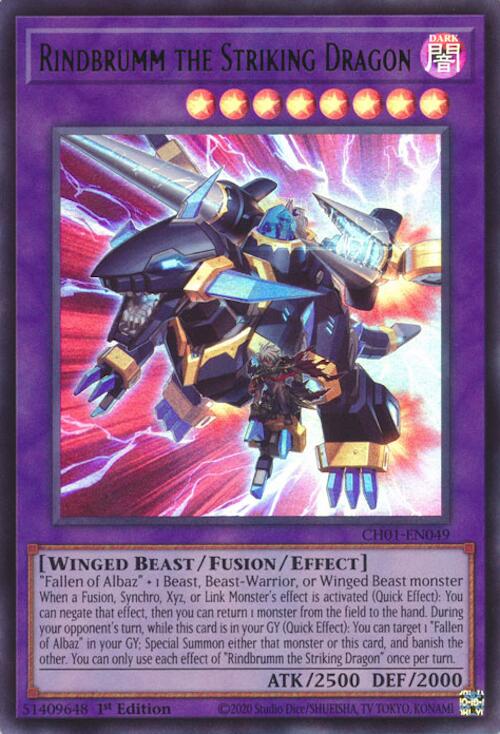 Rindbrumm the Striking Dragon [CH01-EN049] Ultra Rare | Total Play